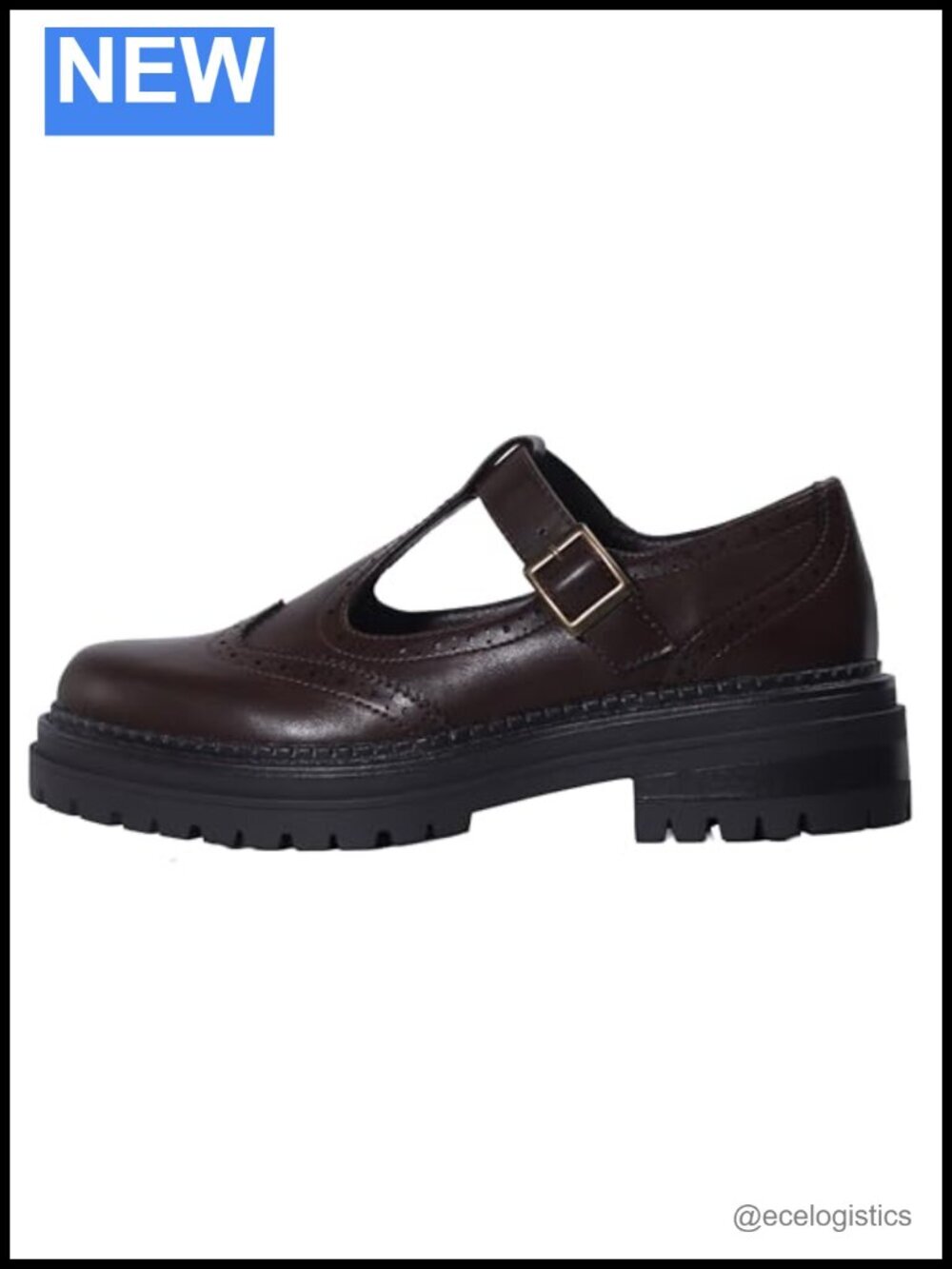 T-Strap Platform Mary Jane Shoes, Round Toe Non-Slip Flats for Work & Casual